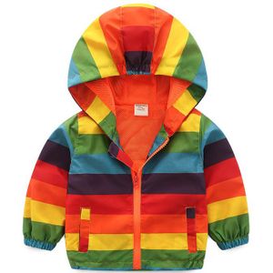Mudkingdom Kap Jas Voor Kleine Jongen Streep Lange Mouwen Slant Pocket Mode Kleding Peuter Zon Bescherming Dunne Bovenkleding Tops