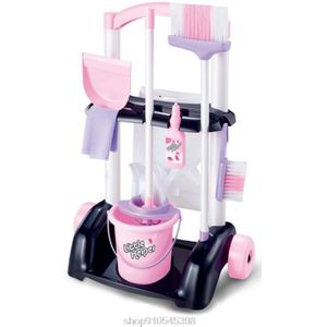 Huis Schoonmaken Trolley Set Kids Little Helper Reiniging Winkelwagen Speeltoestel Kind Schoonmaakproducten Speelgoed O29 20