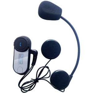 FreedConn T-COMSC Motorrijwiel Helm Bluetooth Intercom Interphone Headset, LCD (1 st met Zachte Kabel)