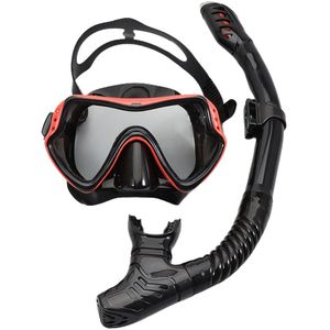 Gratis Ademhaling Snorkelen Gear Silicone Hd View Anti Lek Gezicht Cover Droog Buis Duiken Ergonomische Bril Anti Fog Snorkel Set