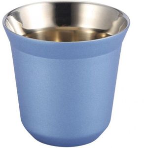 Zilver/Zwart/Titanium 85Ml Herbruikbare Rvs Double Wall Koffie Beker Bier Mok Thee Kopjes Home Keuken drinkware Koffiekopje