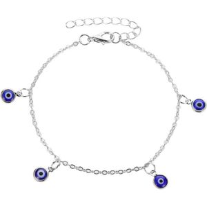 Klassieke Turkse Evil Eye Enkelbanden Voor Vrouwen Mode Been Ketting Bohemian Blauwe Ogen Hanger Enkelband Zomer Strand Voet Sieraden