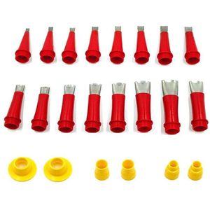 22Pcs Roestvrij Staal Kalefateren Nozzle Applicator Breeuwen Finisher Lijm Siliconenkit Afwerking Tool Keuken Badkamer