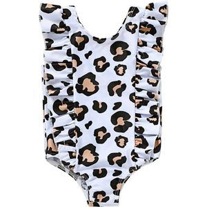 Kids Zomer Watermeloen Leopard Gedrukt Bikini Een Stuk Badmode Badpak Meisjes Kinderen Badpakken Zomer Beachwear