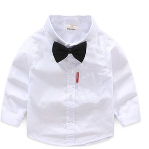 Witte Shirts Voor Jongens Lange Mouw Lente Baby Boy Kleding Afgewezen Little Kids School Shirts Katoen Kinderen Kleding 2-6