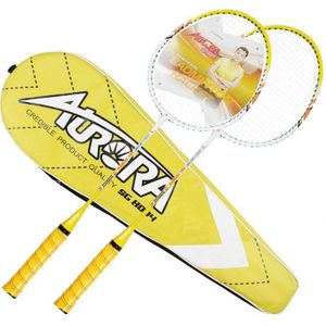 Aurora 2 Stks/set 3U Badminton Racket Volwassen Kinderen Concurrentie Training Racket Voor Outdoor Training Sport Beginner Liefhebbers