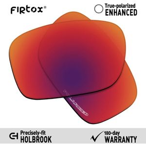 Firtox Anti-Zeewater Gepolariseerde Lenzen Vervanging Voor-Oakley Holbrook OO9102 Zonnebril (Lens Alleen) -Paars Rood Spiegel