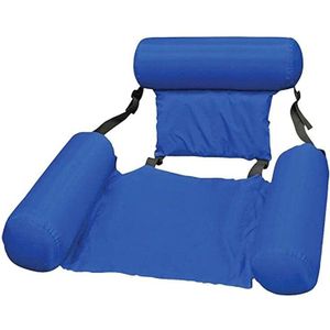 Opblaasbare Riem Netto Hangmat Opvouwbare Dual-Gebruik Rugleuning Drijvende Rij Water Spelen Lounge Stoel Drijvende Bed Sofa