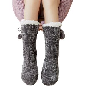Winter Warm Zachte Pluizige Bal Bed Sokken Dames Vrouwen Thuis Vloer Slipper Koraal Fluwelen Fleece Sok Winter Vloer Laarzen