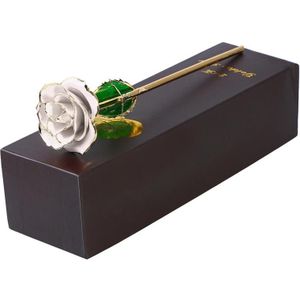 Bloeiende Gelakt 24K Gouden Rozen Plated Real Rose Verjaardag Valentijnsdag Anniversary Met Geschenkdoos