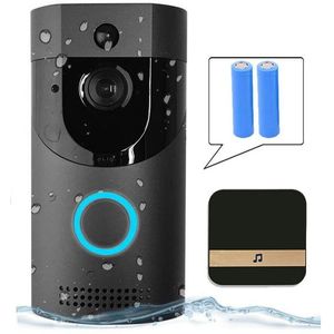 B30 Wifi Deurbel Ip65 Waterdichte Smart Video Deurbel 720P Draadloze Intercom Spar Alarm Ir Nachtzicht Ip camera (Eu Plug)