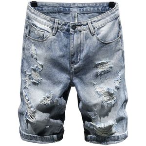 Zomer Mannen Slim Gat Denim Shorts Klassieke Stijl Mode Trend Licht Blauwe Korte Jeans Mannelijke Kleding