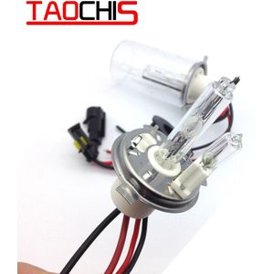 Taochis 12V 100W H4-2 Hid Xenon Lampen Licht 4300K 5000K 6000K 8000K H4/H H4/L Keramiek Base Auto Koplamp Conversie Vervanging
