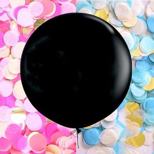 36 ""Coloed Roze Blauw Jongen Of Meisje Giant Zwarte Ballon Voor Geslacht Onthullen Baby Shower Party Decoraties Sex Onthullen latex Ballonnen