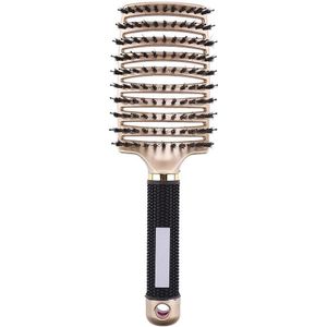 Meisjes Haar Hoofdhuid Massage Kam Haarborstel Varkenshaar Nylon Vrouwen Nat Krullend Ontwarren Haar Borstel Voor Salon Kappers Styling Tools