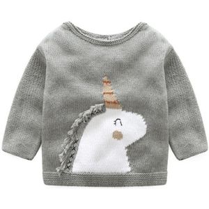 Baby Meisje Trui Casual Gebreide Peuter Tops Wol Jumpers Trui Mode Afdrukken Eenhoorn jongens Trui Kids Kleding