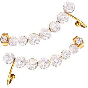 Starlord Oorbel Jas Rhinestone Goud Kleur Rvs Sieraden Verklaring Oorbellen Voor Vrouwen GE2330