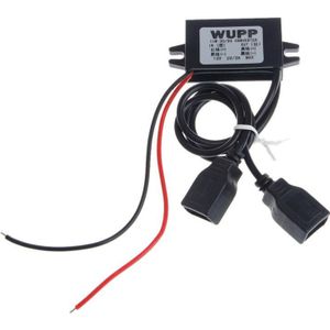 Auto Dc 12V Naar 5V 3A 15W Hard Wired Step Down Dual Usb Oplader Voor Dashcam Telefoon