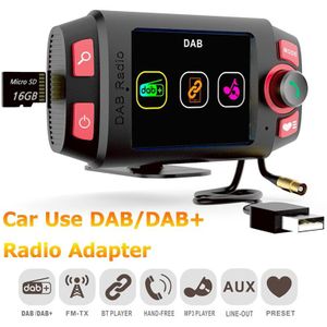 2.4Inch Kleurrijke Display Auto Dab +/Dab Radio Adapter Fm-zender, met Bluetooth Handsfree En Muziek Afspelen Auto Kit