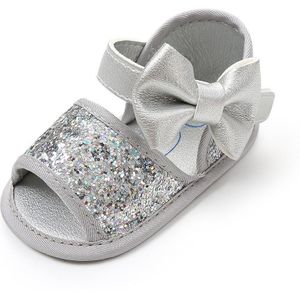 Baby Baby Schoenen Meisje Zomer Sandalen Pu Lederen Bling Shining Strik Anti-Slip Katoen Zool Pasgeboren Eerste Walker Crib schoenen