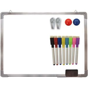 Magnetische Whiteboard Schrijfbord Dubbele Kant Met Pen Wissen Magneten Knoppen Voor Kantoor School 30x40cm