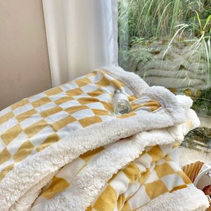 Nordic Gebreide Chunky Fleece Plaid Deken Decor Winter Sofa Pluizige Bed Deken Ins Woonkamer Comfy Deken Sprei