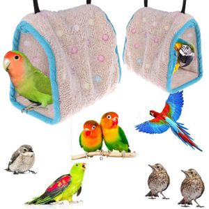 Winter Vogel Pluche Hut Tent Opknoping Bed Nest Kooi Hangmat Voor Parrot Parkiet