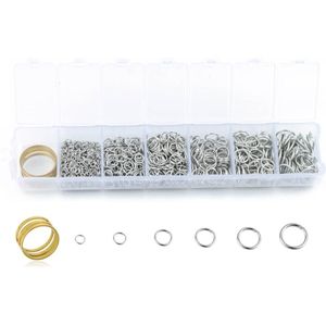 Lacoogh 1 Doos Ijzeren Enkele Cirkel Haken Handgemaakte Open Jump Rings 4/5/6/7/8/10Mm Vinger Ringen Voor Diy Sieraden Vinden Maken