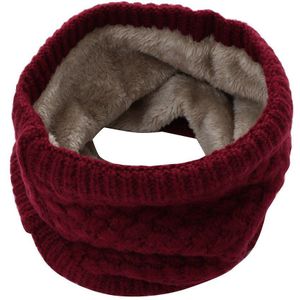 Unisex Solid Dikte Knit Ring Sjaals Halswarmer Effen Kleur Elastische Comfort Valse Kraag Vrouwelijke Winter Een Loop Sjaal # t1P