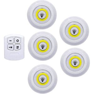 Dimbare LED Onder Kast Nachtlampje met Afstandsbediening Batterij Operated LED Kasten Verlichting voor Garderobe Badkamer verlichting