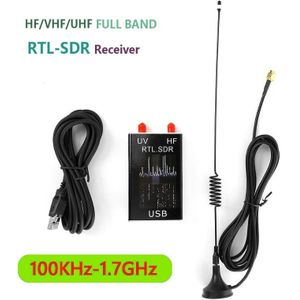 100 KHz-1.7 GHz Volledige Band U/V HF RTL-SDR USB Tuner Radio Ontvanger USB Dongle Analoog van digitale Ontvangst door DIY Test Signalen