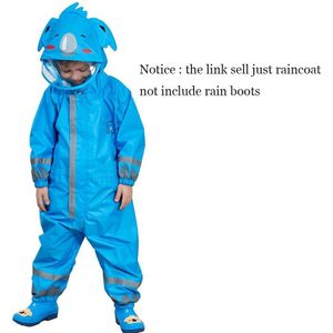 3-10 Jaar Oude Kinderen Regenjas Kids Jongens Meisjes Jumpsuit Hooded Een Stuk Cartoon Baby Regenkleding En Broek veiligheid Reflecterende