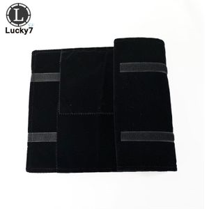 16 Bits zwart fluwelen sieraden roll bag grijs hanger armband opbergtas ketting display koffer rubber band sieraden tas