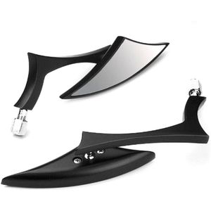 2Pcs 8/10 Mm Universele Aluminium Motorfiets Bar End Side Achteruitkijkspiegels Voor Motorfiets Straat Fiets Sport bike Chopper