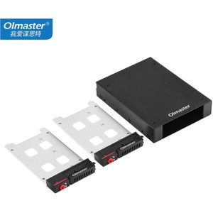 OImaster Interne Dual-Bays 2.5 "SATA HDD/SSD Mobile Rack voor 3.5" Floppy Drive Bay van PC