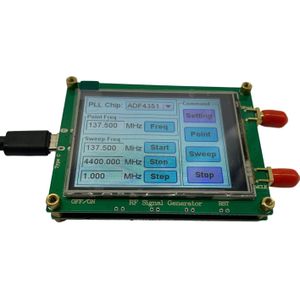 ADF4351 Signaal Generator Rf Sweep Signaal Bron Frequentie Generator Board 35M-4.4G Met Touching Screen
