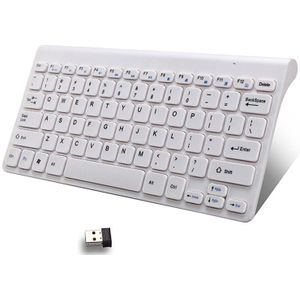 2.4Ghz Draadloze Muis Toetsenbord Combo Set Ultradunne Draagbare Mini Draadloze Toetsenbord Geschikt Voor Pc Desktop Computer Smart tv