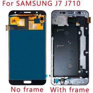 Voor Samsung Galaxy J7 Lcd J710 Sm J710F J710FN J710M J710H J710A Ds Lcd-scherm + Touch Screen Frame digitizer Vergadering