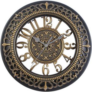 2022 Antieke Kamer Muur Decor Klokken Moderne Unieke 3d Wandklok Luxe Plastic Horloge Retro Home Decoratieve Klok muur