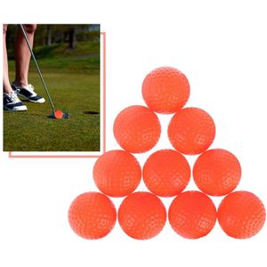 10Pcs Golf Pu Bal Spons Oranje Indoor Outdoor Training Practice Golf Sport Elastische Pu Foam Balls