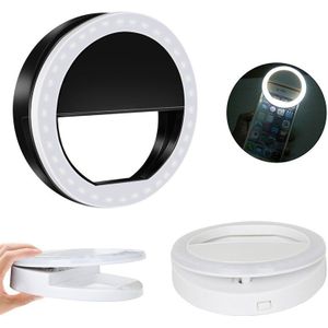 Led Selfie Ring Zaklamp Fit Dim Omgeving Zelfontspanner Licht Tool Lichtgevende Ring Clip Voor Elke Mobiele Telefoons tabletten