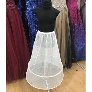 Vrouwen 2 Hoops Petticoat A-lijn Enkellange Volledige Slips Bridal Onderrok Elastische Rijk Taille Wedding Prom Dress Crinoline