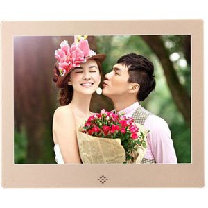 8 Inch Digitale Fotolijst Metalen Frame Hd 1024X768 Elektronische Fotolijst Met Afstandsbediening, Eu Plug