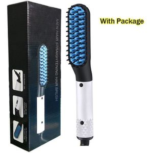 Multifunctionele Stijltangen Borstel Sneller Rechttrekken Baard Kam Anti Statische Baard Straightener Brush Grooming