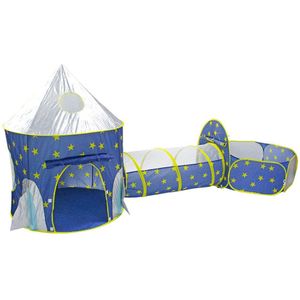 Draagbare 3 In 1 Ruimteschip Kinderen Tent Baby Wigwam Rocket Tent Voor Kinderen Tipi Droog Zwembad Bal Doos kinderkamer Strand Speelgoed