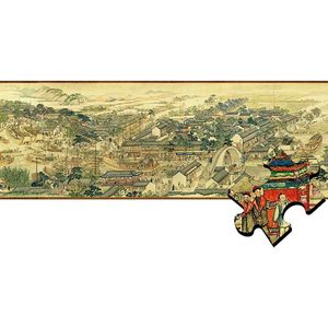 Michelangelo Houten Legpuzzels 1000 Stuk Suzhou Gouden Leeftijd Chinese Oude Meester Schilderij Educatief Speelgoed Collectibles Decor