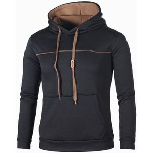 Mannen Winter Herfst Casual Hooded Coltrui Sweatershirt Trui Sportkleding Lange Mouw Losse Effen Kleur Hooded Mannen Hoodie