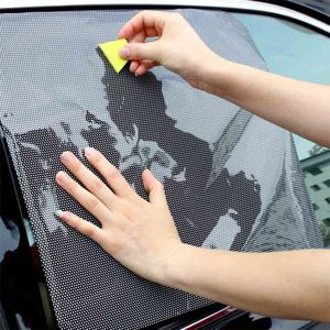 2Pcs Voorruit Folie Solar Bescherming Gradiënt Zwart/Groen/Paars Auto Verven Film Zonnescherm Voor Bestuurder Rijden