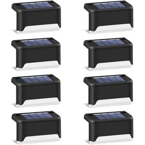 🔥Lámparas Solares 8 Stuks Powered Hek Dek Lichten Muur Trappen Led Outdoor Tuin Lamp Solar Trap Licht Waterdicht Stap Licht