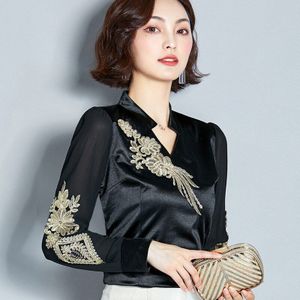 Vrouw Lange Mouwen Borduren Satin Black Saree Sari &#39;S Kurta Voor Vrouwen Kleding In India Pakistaanse Jurk Eid Mubarak